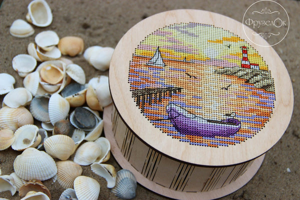 DIY Cross stitch kit on wood