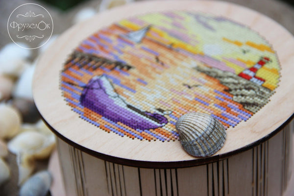 DIY Cross stitch kit on wood
