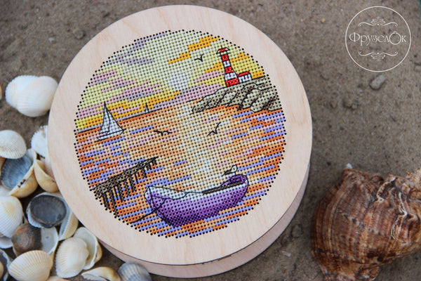 DIY Cross stitch kit on wood