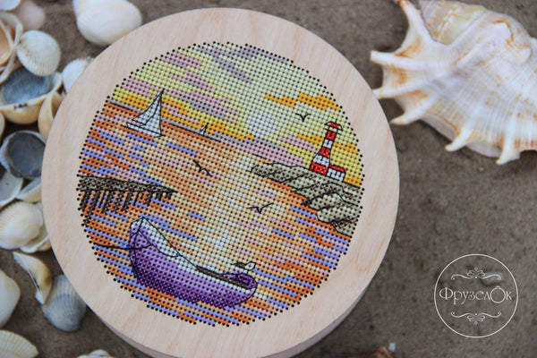 DIY Cross stitch kit on wood