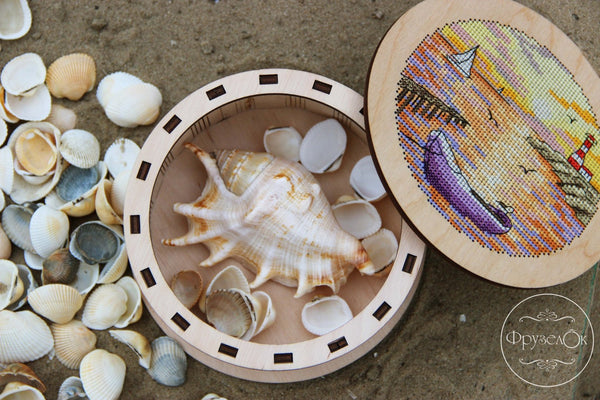 DIY Cross stitch kit on wood