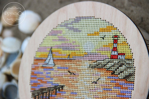 DIY Cross stitch kit on wood