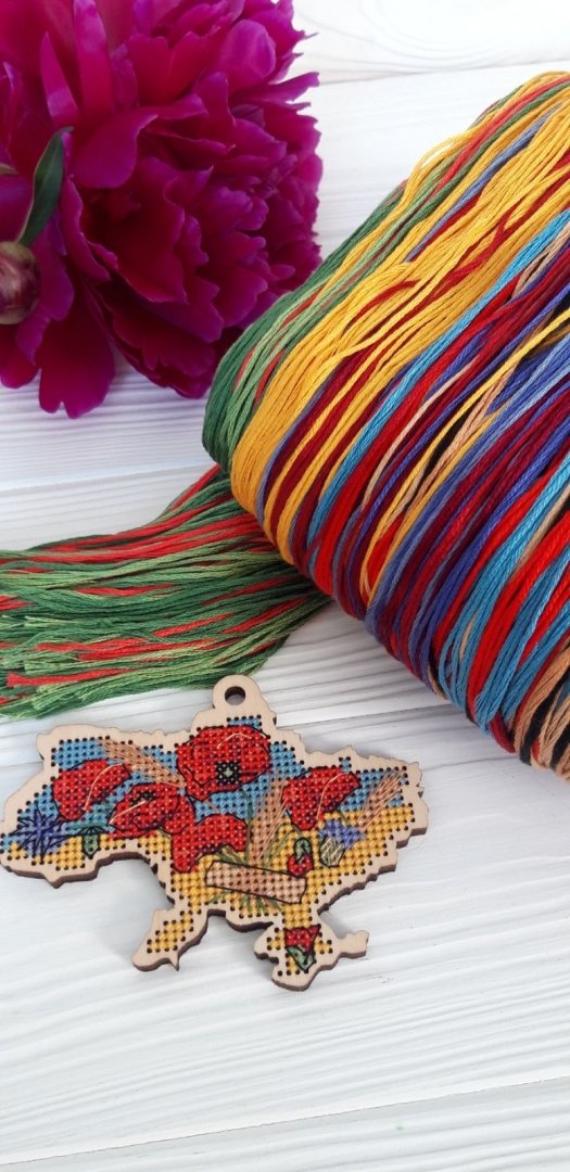 DIY Cross stitch kit on wood