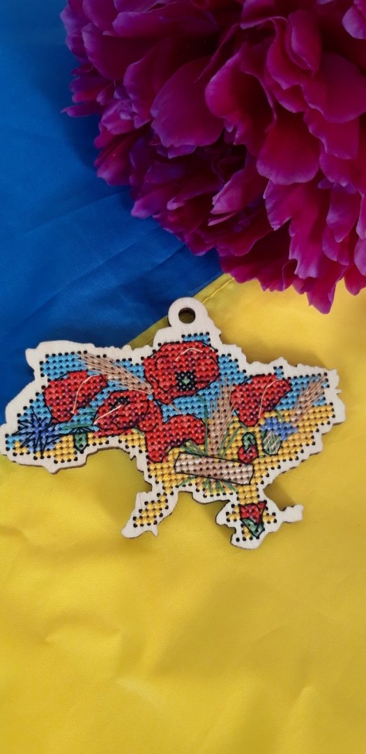 DIY Cross stitch kit on wood