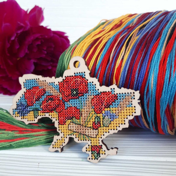 DIY Cross stitch kit on wood