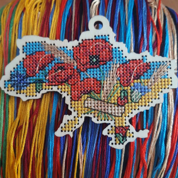 DIY Cross stitch kit on wood