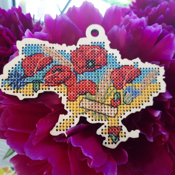 DIY Cross stitch kit on wood