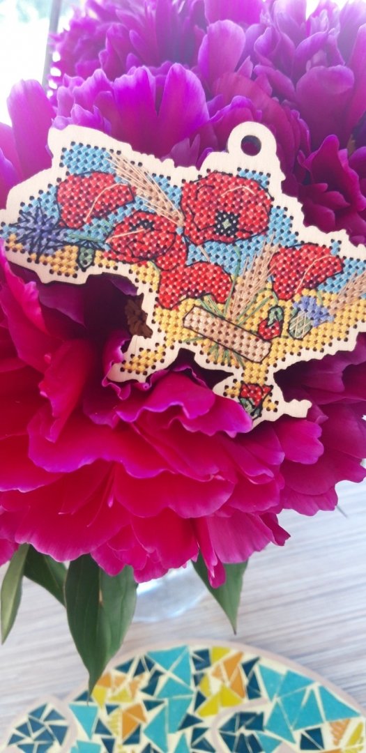 DIY Cross stitch kit on wood