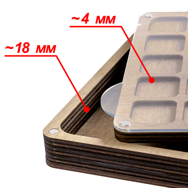 Multilayer bead organizer with transparent lid