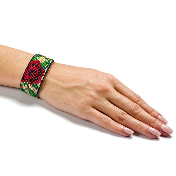 Bead embroidery kit on artificial leather FLBB-036