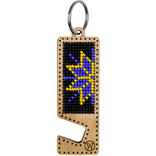 Bead embroidery kit on wood FLK-481 DIY Phone holder kit
