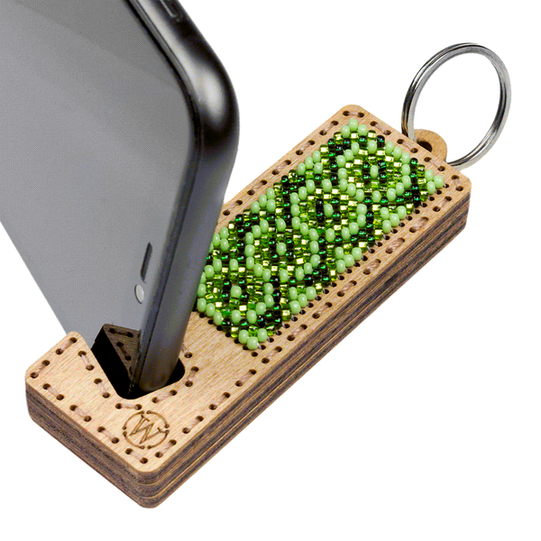 Bead embroidery kit on wood FLK-486 DIY Phone holder kit