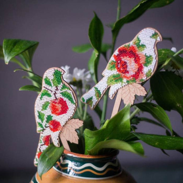 DIY Beaded embroidery on wood kit