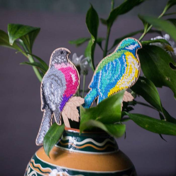 DIY Beaded embroidery on wood kit