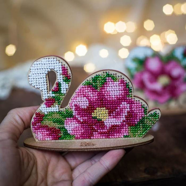 DIY Beaded embroidery on wood kit
