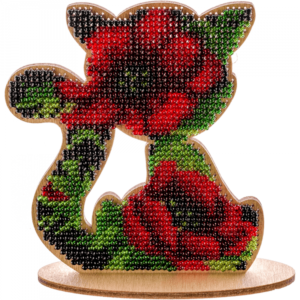 DIY Beaded embroidery on wood kit