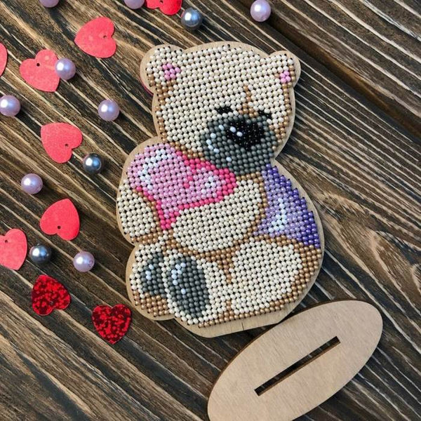 DIY Beaded embroidery on wood kit