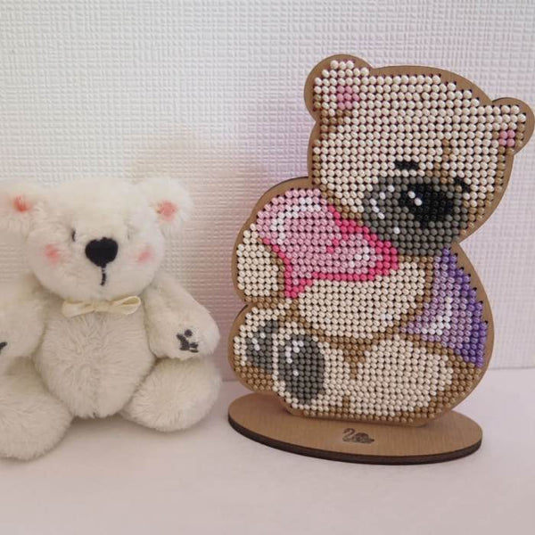 DIY Beaded embroidery on wood kit