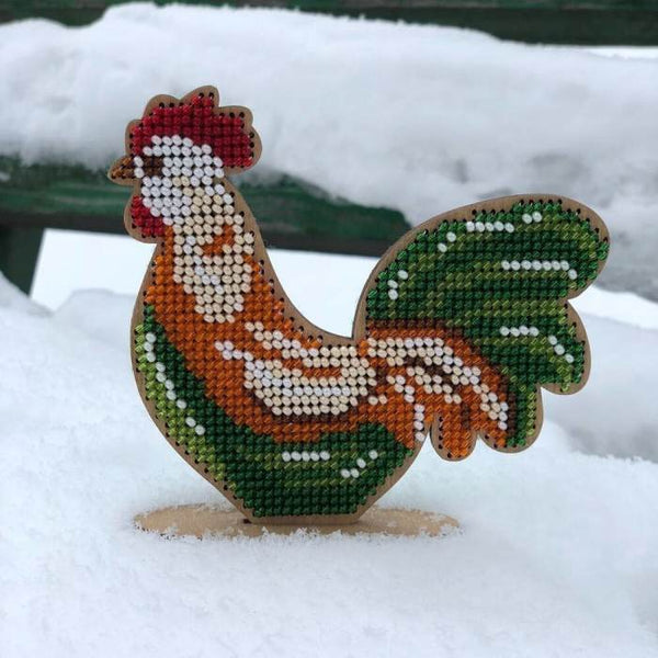 DIY Beaded embroidery on wood kit