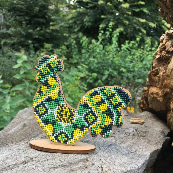 DIY Beaded embroidery on wood kit