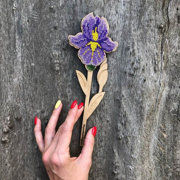 DIY Bead embroidery kit on wood