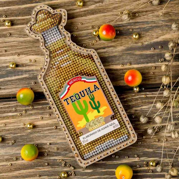 DIY Bead embroidery kit on wood