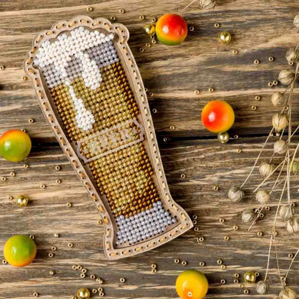 DIY Bead embroidery kit on wood