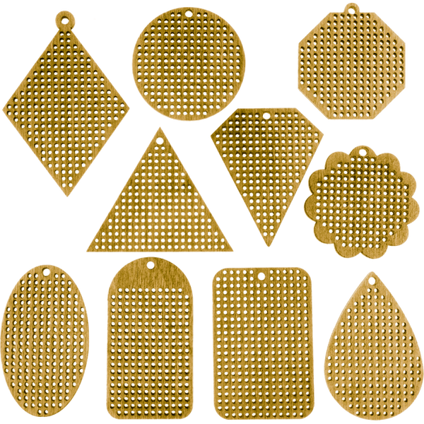 Set of blanks for embroidery on wood