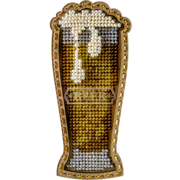 DIY Bead embroidery kit on wood