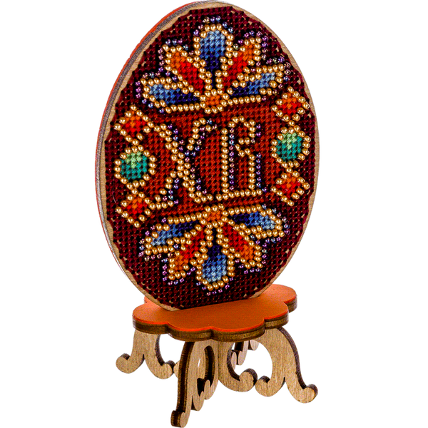 DIY Cross Stitch on Wood Kit, Easter Egg Stand Kit