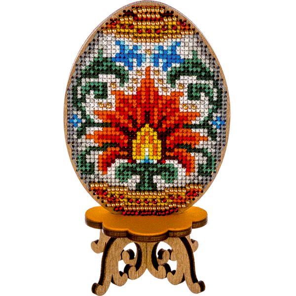 DIY Cross Stitch on Wood Kit, Easter Egg Stand Kit
