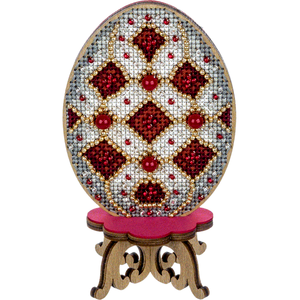 DIY Cross Stitch on Wood Kit, Easter Egg Stand Kit