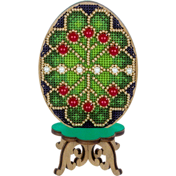 DIY Cross Stitch on Wood Kit, Easter Egg Stand Kit