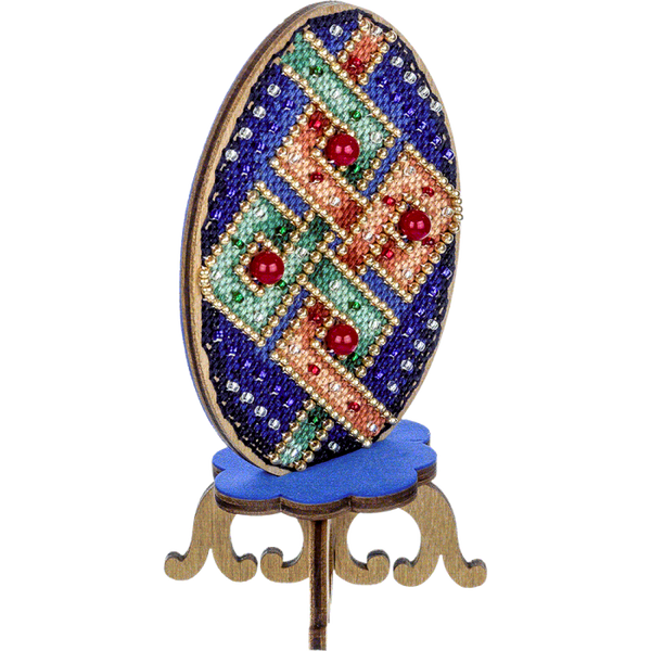 DIY Cross Stitch on Wood Kit, Easter Egg Stand Kit