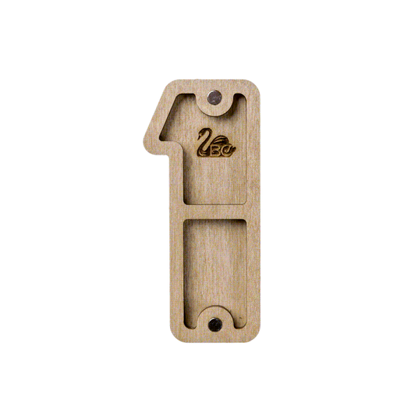 Wood bead organizer with lid