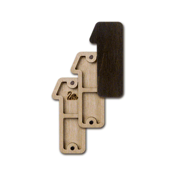 Wood bead organizer with lid