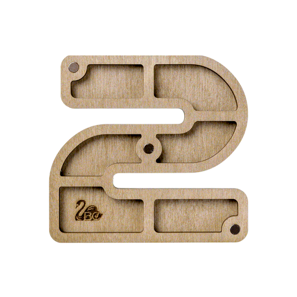 Wood bead organizer with lid