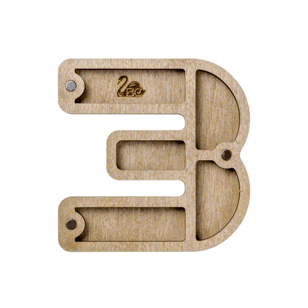 Wood bead organizer with lid