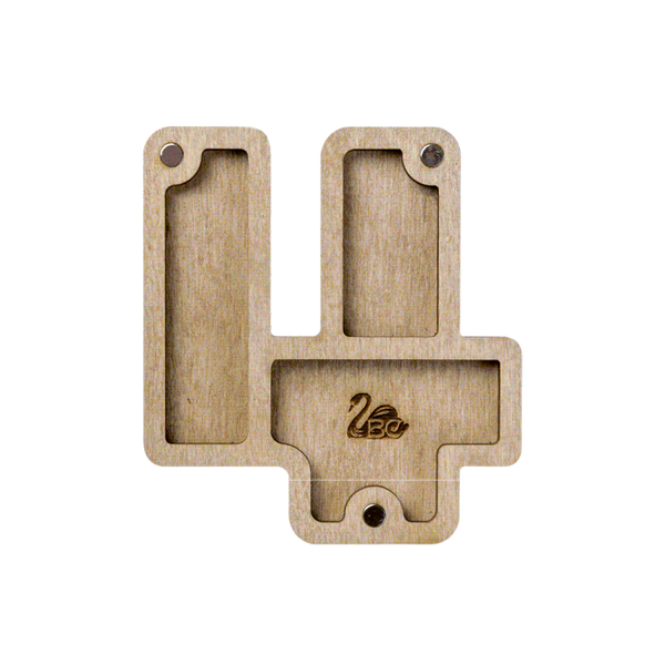 Wood bead organizer with lid