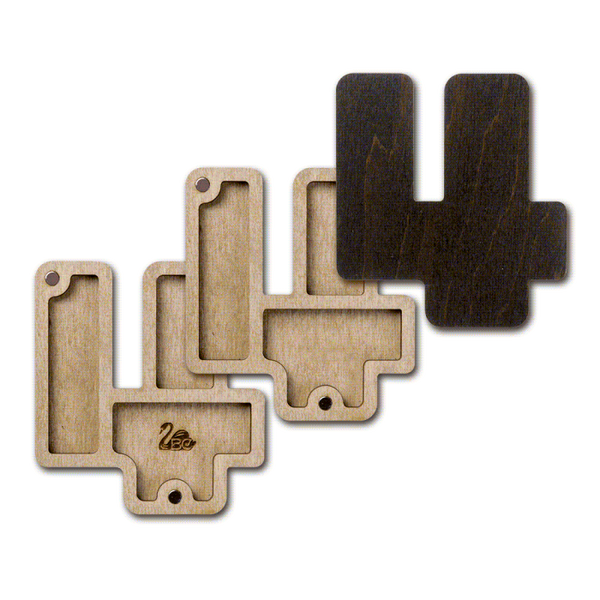 Wood bead organizer with lid