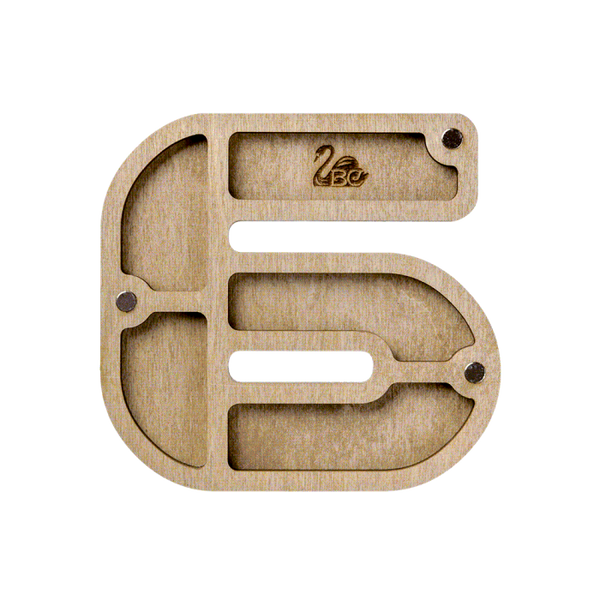 Wood bead organizer with lid