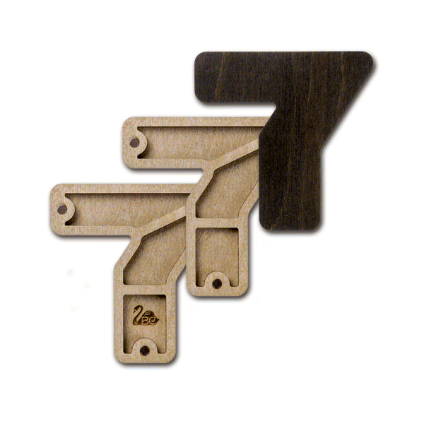 Wood bead organizer with lid