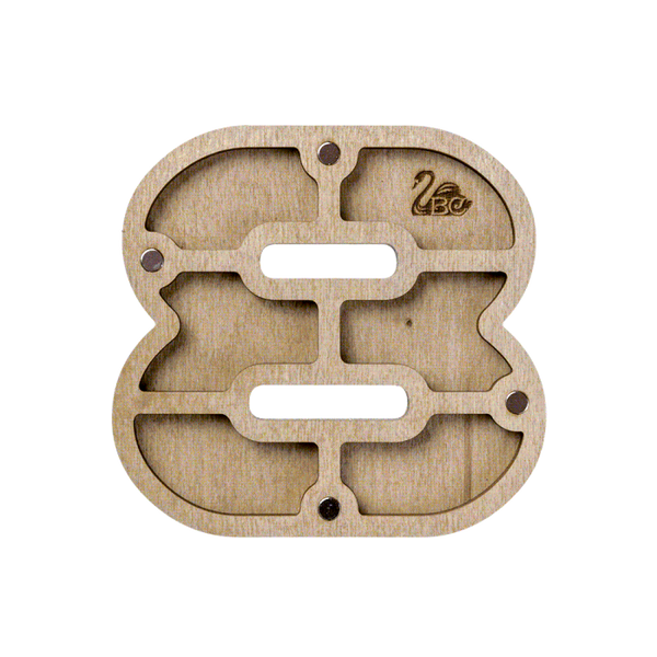 Wood bead organizer with lid