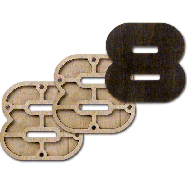 Wood bead organizer with lid