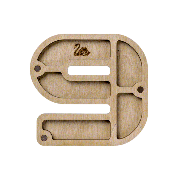 Wood bead organizer with lid