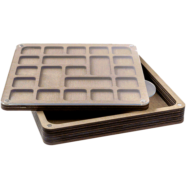 Multilayer bead organizer with transparent lid