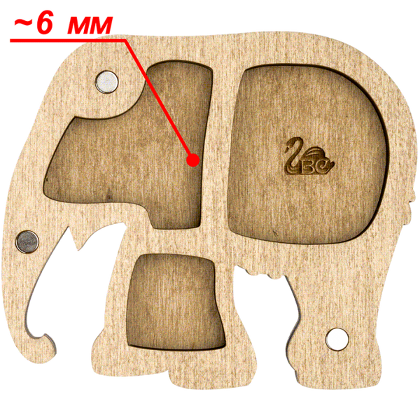 Bead organizer with wooden lid