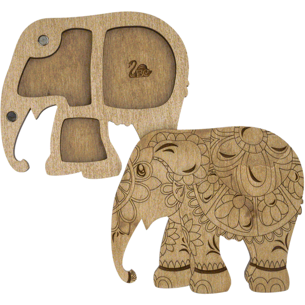 Bead organizer with wooden lid