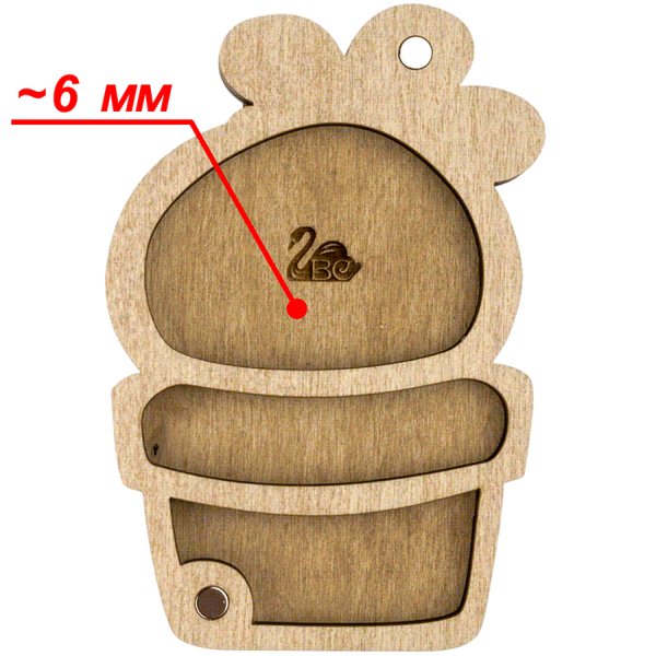 Bead organizer with wooden lid