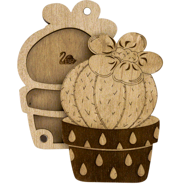 Bead organizer with wooden lid